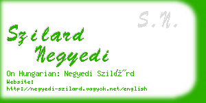 szilard negyedi business card